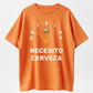 Urbntees Necesito Cerveza I Need Beer Funny Gauge Graphic Pure Cotton T-Shirt