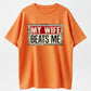 Cotton Short Sleeve T-Shirt Funny My Wife Beats Me Shirt
