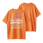 T - shirt with ‘EMOTIONAL SUPPORT HUSBAND’ Flag Motif – USA Vibe