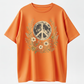 Boho Floral Peace Moon Shirt, Retro Vintage Style