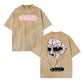 Urbntees MF BOO Melting Dripping Mask Hoodie Graphic Vintage Washed Cotton T-Shirt