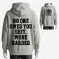 100% Cotton 'Work Harder' Skull & Wrench Graphic Hoodie