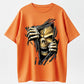 Urbntees Ripped Skull Golden Bones Dark Graphic Organic Cotton Unisex T-Shirt