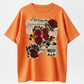 Vintage Gothic Red Rose Newspaper Collage Graphic T-Shirt – Unisex Retro Streetwear Tee