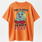The Earth Is Not Flat Funny Earth Girl Boobs Graphic Pure Cotton T-Shirt
