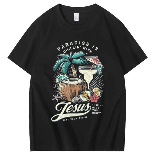 Chillin' With Jesus Crew Neck T-Shirt