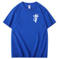 Jesus Made Me A Fisherman Pattern Print 100%Cotton T-Shirt