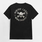 NOBODY CARES, WORK HARDER Skulls with Handles Black Print T-shirt