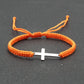 Simple Stainless Steel Cross Braided Bracelet
