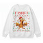 F-Caw-F Chicken Christmas 100% Cotton Sweatshirt