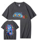 Blauwe tijger en vogel Grappig T-shirt van 100% katoen