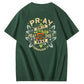 Pray Pattern Print 100%Cotton T-Shirt