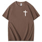 Jesus elsker dig, bror, 100% bomulds t-shirt med mønsterprint