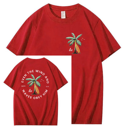 Be Still  Pattern Print 100%Cotton T-Shirt