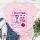 Women's In Octobrt We Wear Pink Pattern Round-Neck T-Shirt