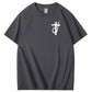 Jesus Made Me A Fisherman Pattern Print 100%Cotton T-Shirt