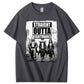 Straight  Outta  Nightmares  Pattern  Print 100%Cotton T-Shirt