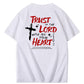 Trust In The  Lord Pattern Print Crew Neck T-Shirt