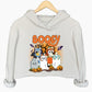 Bluey Booey Family Trick Or Treat Cute Halloween Crop Hoodie