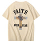 Faith Over Fear  Pattern Print 100%Cotton T-Shirt