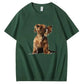 Heartwarming Puppy Music Graphic T-Shirt - Bring Good Vibes