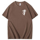 Jesus Made Me A Fisherman Pattern Print 100%Cotton T-Shirt