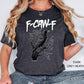 F-Caw-F Black Crow Pun Funny Bird Cawing Grunge T-Shirt