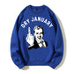 Dry January Funny Middle Finger Humor Organic Cotton Unisex Sweatshirt