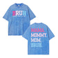 Urbntees BRUH Formerly Known as Mom Pink Blue Gradient Vintage Washed Pure Cotton T-Shirt