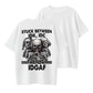 Stuck Between IDK IDC IDGAF Funny Skull Graphic Organic Cotton Unisex T-Shirt