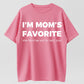 Cotton Funny Moms Favorite Son Daughter I'm Mom's Favorite T-Shirt Golf Gift for Men and Women Summer Wear