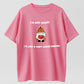 100% Cotton "I'm Not Short, I'm a Very Large Gnome" Funny Quote Graphic T-Shirt