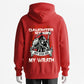 Hurt My Daughter Or Son Reaper Graphic Hoodie - Not Even God Can Save You From My Wrath - 100% Cotton