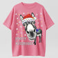 100% Cotton "Merry Kissmyass" Christmas Donkey T-Shirt