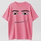 Cute and Funny Face Print Roblox Man Face T-Shirt
