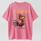 F-CAW-F Chicken Humor Shirt,Silly Farm Animal Graphic Tee