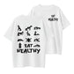 Eat Healthy Funny Adult Humor Shirt 100% Cotton