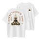 Vintage Distressed Meditating Skeleton T-shirt | Everything's Fine Gothic Casual Graphic Tee