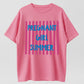 Pregnant Girl Summer Cute Pink Striped Pregnancy Announcement T-Shirt