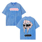 Urbntees MF BOO Melting Dripping Mask Hoodie Graphic Vintage Washed Cotton T-Shirt