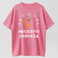 Urbntees Necesito Cerveza I Need Beer Funny Gauge Graphic Pure Cotton T-Shirt