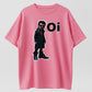 Oi Funny Bearded Man In Black Coat Sunglasses Sarcastic Graphic T-Shirt