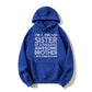 I'm A Proud Sister Of A Freaking Awesome Brother Funny Sibling Gift Graphic Pullover Hoodie