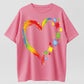 Urbntees Rainbow Heart Puzzle Pieces Autism Awareness Graphic Pure Cotton T-Shirt