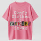 Stay-at-Home Detective True Crime & Cozy Outfit Collage Text T-Shirt