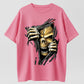 Urbntees Ripped Skull Golden Bones Dark Graphic Organic Cotton Unisex T-Shirt