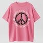 Urbntees Imagine All the People Living in Peace Hippie Floral Organic Cotton Unisex T-Shirt