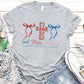God Bless America Pattern Round-Neck T-Shirt