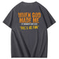 When God Made Me He Grinned And Said This'll Be Fun Pattern Print 100%Cotton Funny T-Shirt