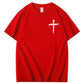 Jesus The Way The Truth The Life  Pattern Print Crew Neck T-Shirt